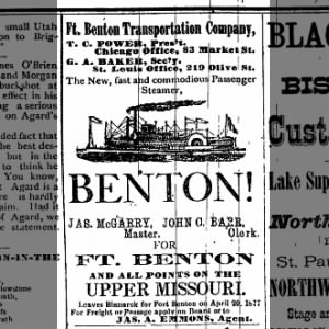 Steamboat clip from April 11, 1877 newspaper